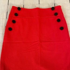 LOFT Fire red pencil skirt
